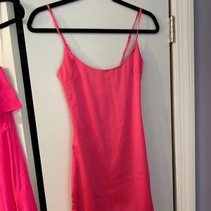 Oh Polly pink bodycon mini dress